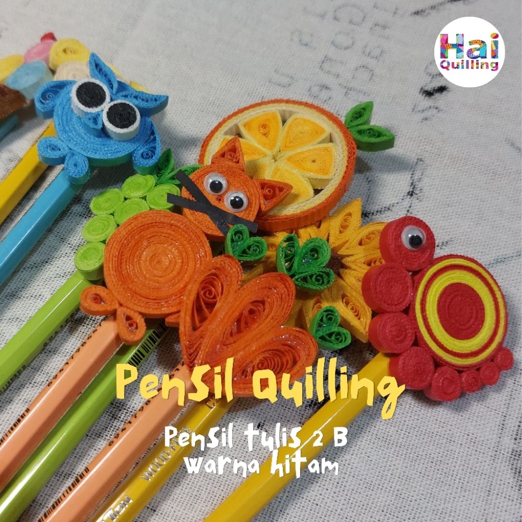 Pensil Quilling | Paper Quilling | Pensil Unik | Souvenir Pensil