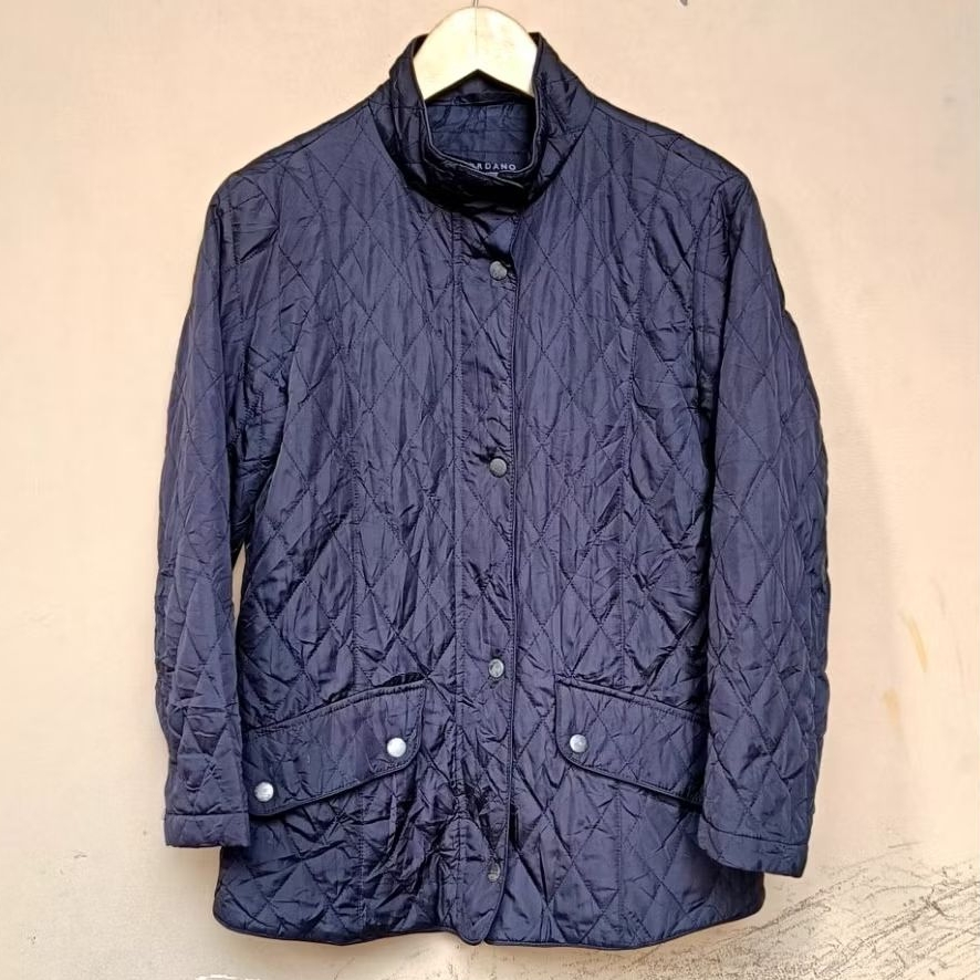 Jacket giordano quilted coat woman vintage black