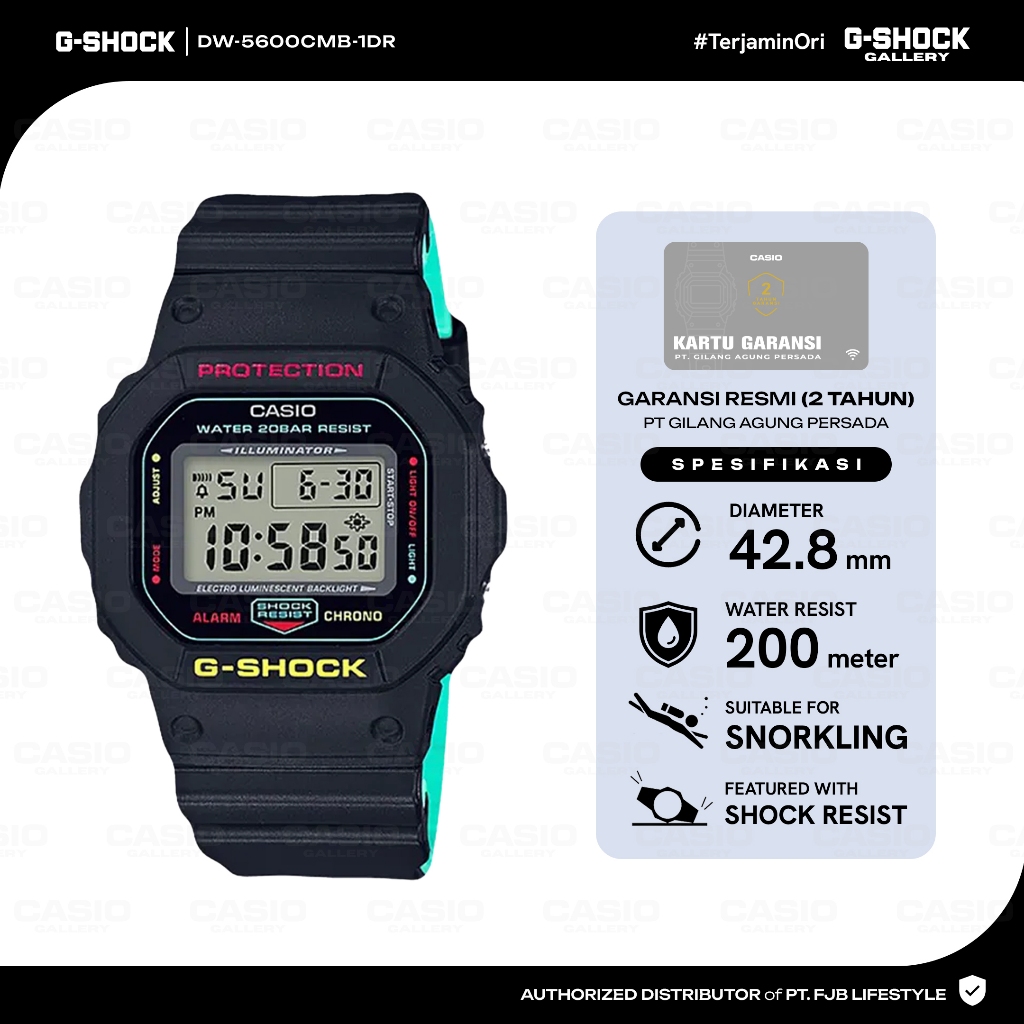 G-Shock Jam Tangan Pria DW-5600CMB-1DR Original Digital