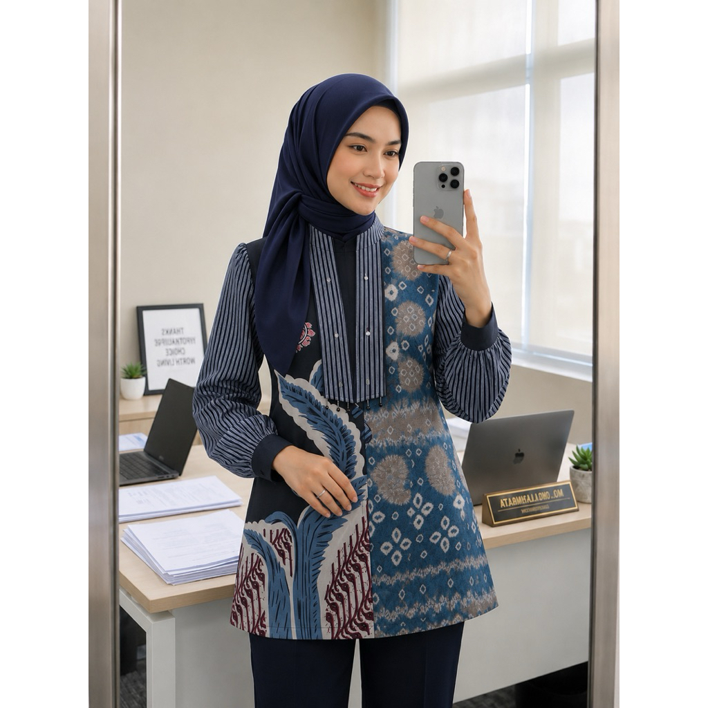 blazer jumputan batik lurik sale