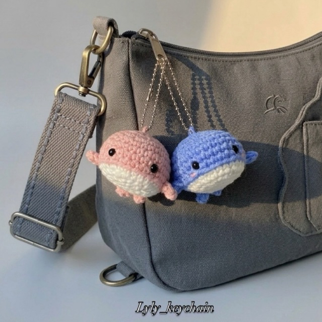 Ganci paus biru lucu dan menggemaskan terbaru