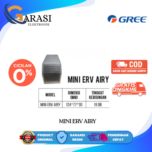 Gree Mini ERV AIRY / Mini ERV (Energy Recovery Ventilator) pada AC Gree Airy Series