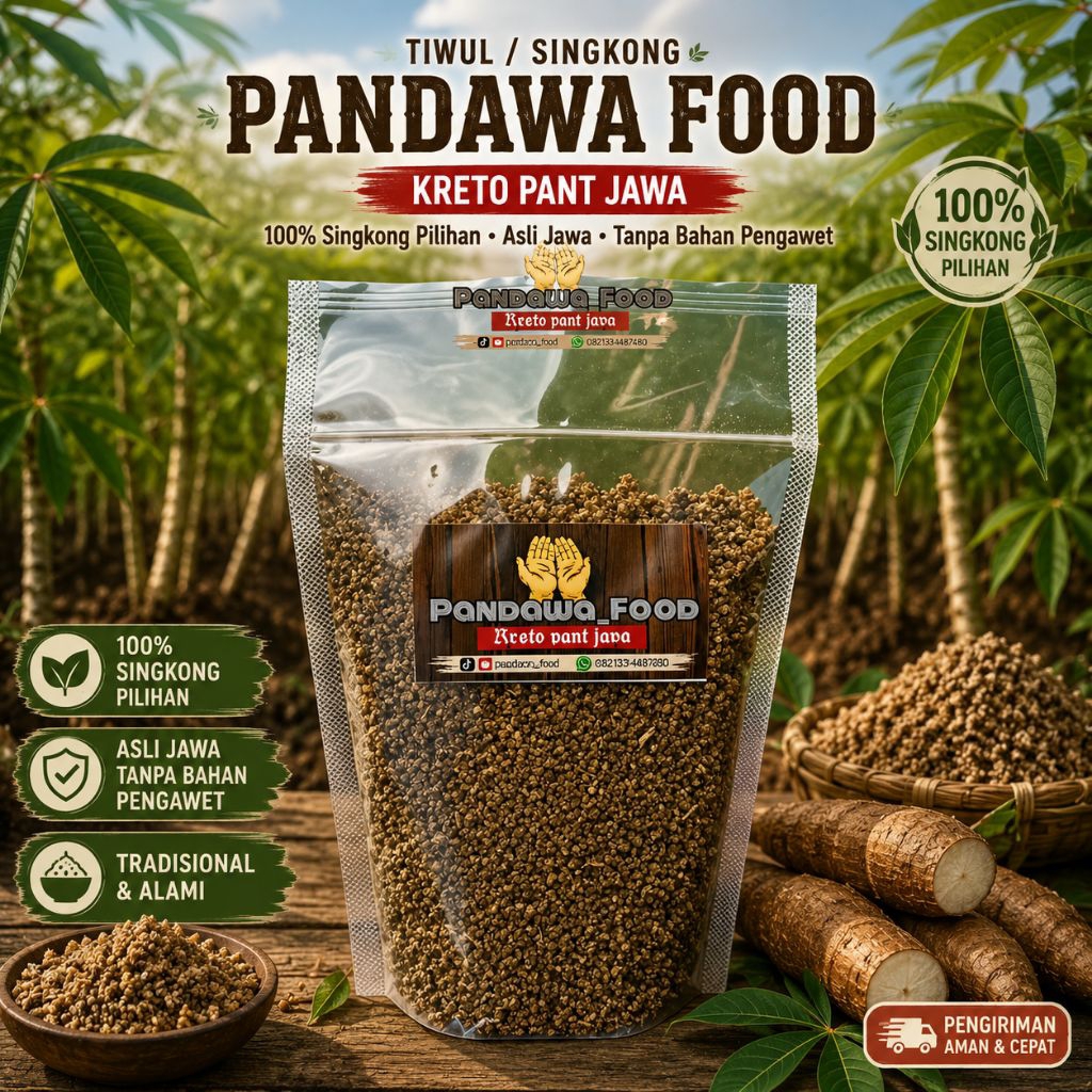 Tiwul Instan Tiwul Mentah Tiwol Hitam Makanan Khas Jawa Asli Kediri