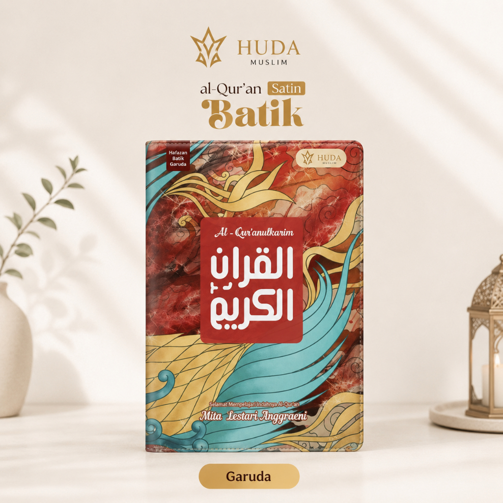 Al-Quran Jaket Custom Nama Batik Garuda Hafazan Perkata Latin Ukuran A5 Sedang