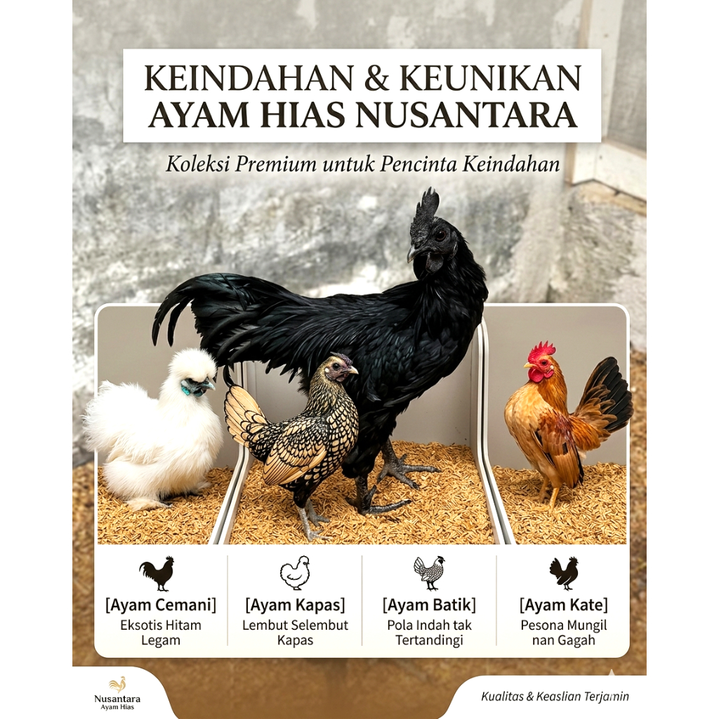 Ayam cemani Super / Ayam cemani jantan / Ayam kapas