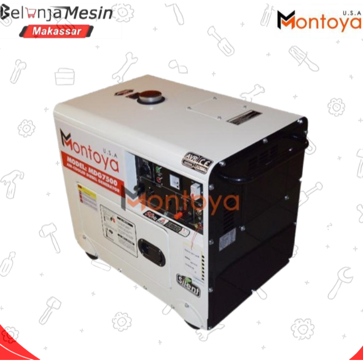 Genset Solar Montoya MDG7500 Genset Silent 5500W Portable / Generator UMKM 5500 Watt