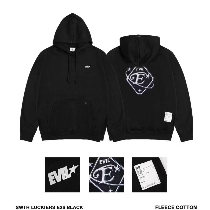 EVIL ARMY "SWTH LUCKIERS E26 BLACK" JACKET - HOOPS BANJARMASIN