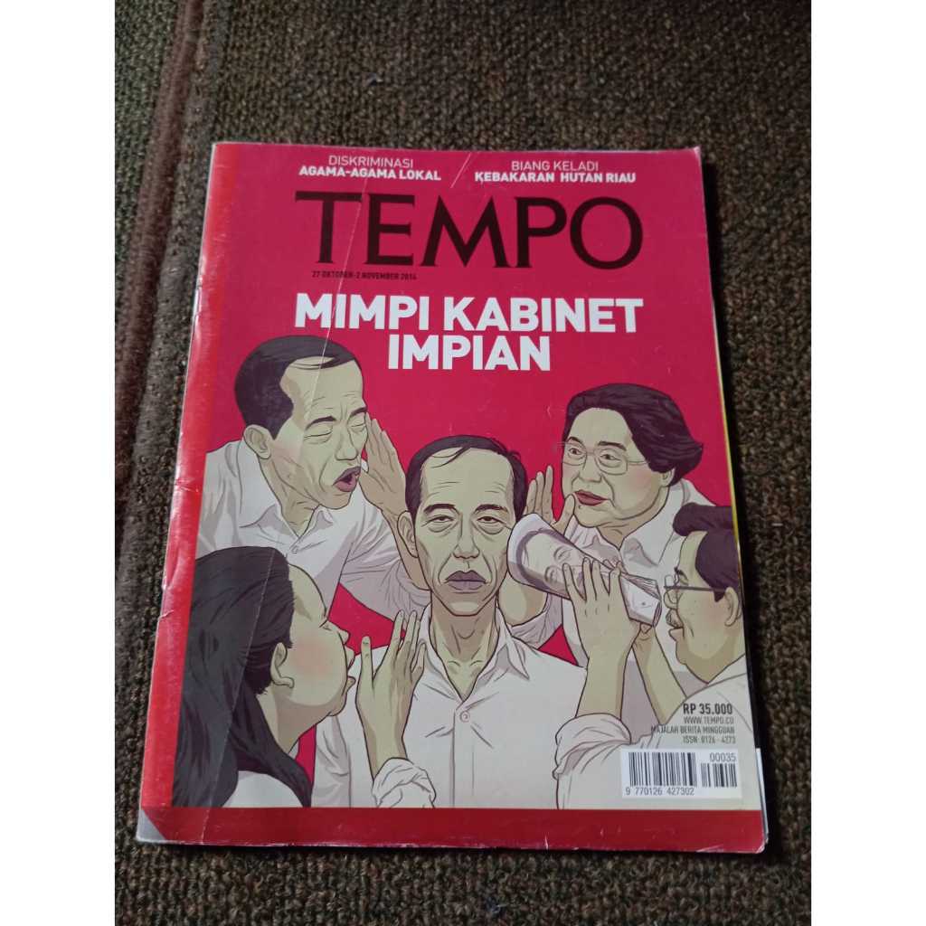Majalah Tempo Mimpi Kabinet Impian Oktober 2014 Jokowi Mega JK