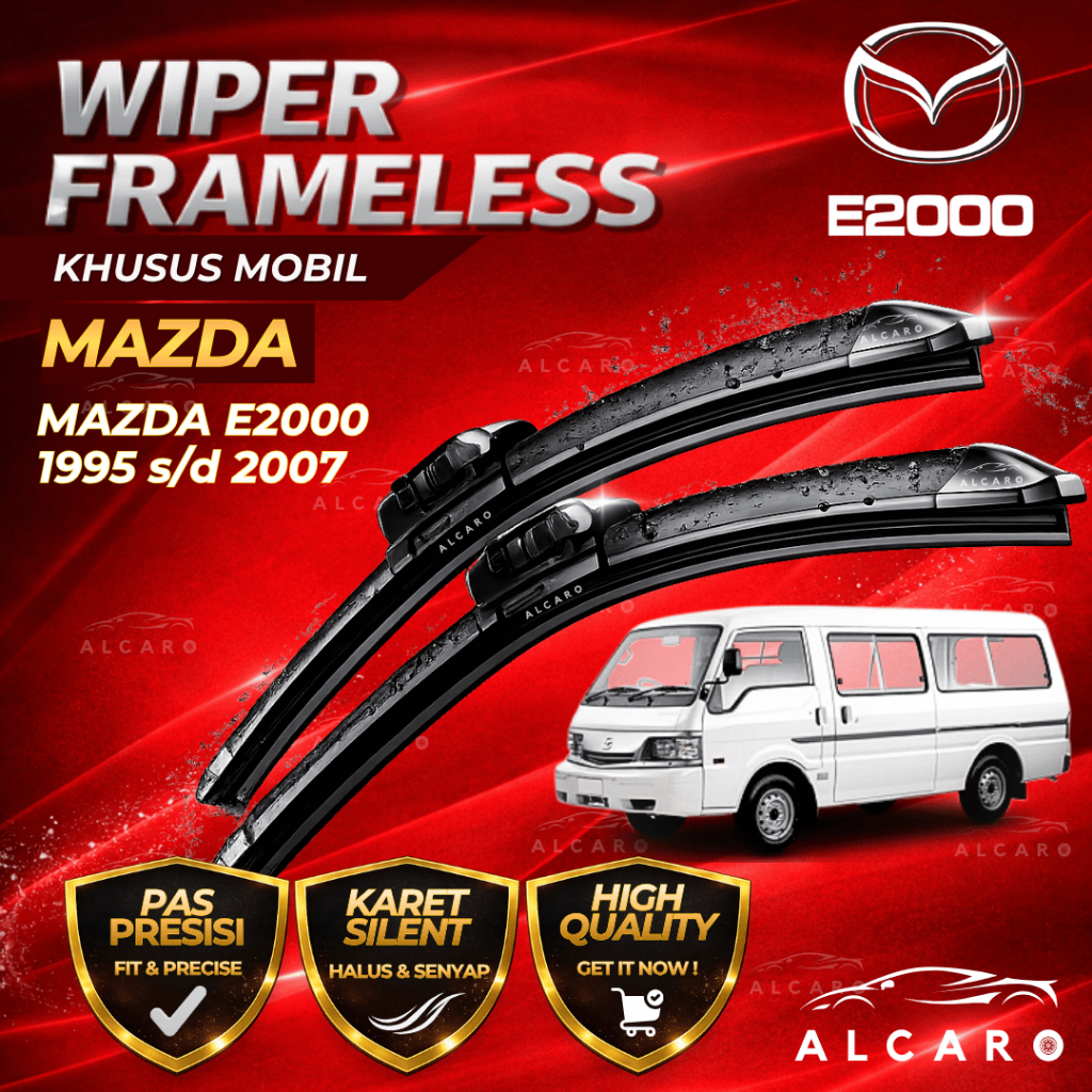 Alcaro Wiper Frameless MAZDA E2000 1995 s/d 2007 Original Premium - Sapu Kaca MAZDA E2000 - Wiper MA