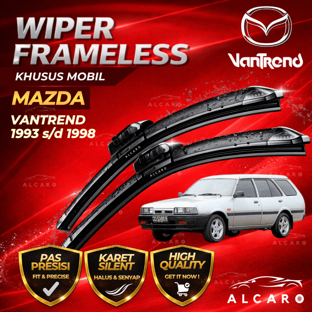 Alcaro Wiper Frameless MAZDA VANTREND 1993 s/d 1998 Original Premium - Sapu Kaca MAZDA VANTREND - Wi