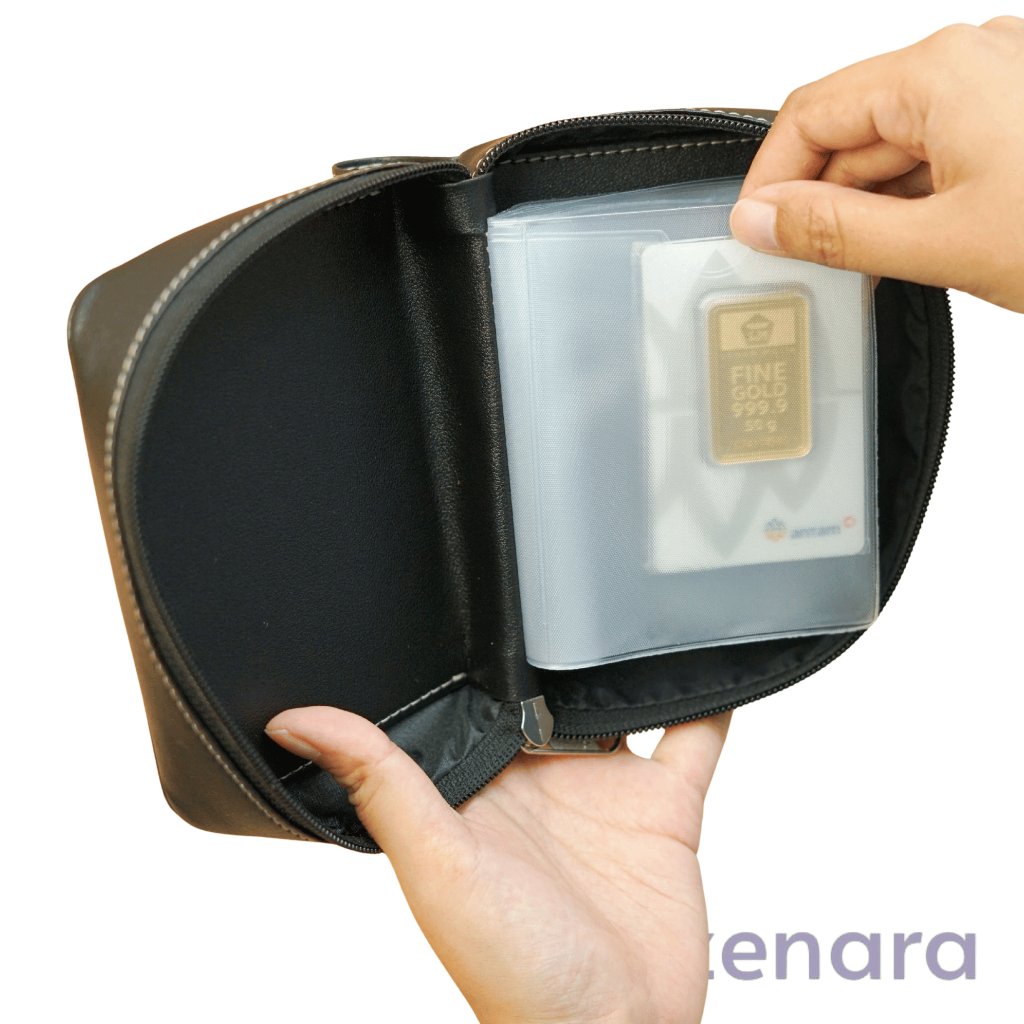 Zenara - Dompet Khusus Emas Hartadinata Lotus Archi, BSI dan Retro 14 Kantong