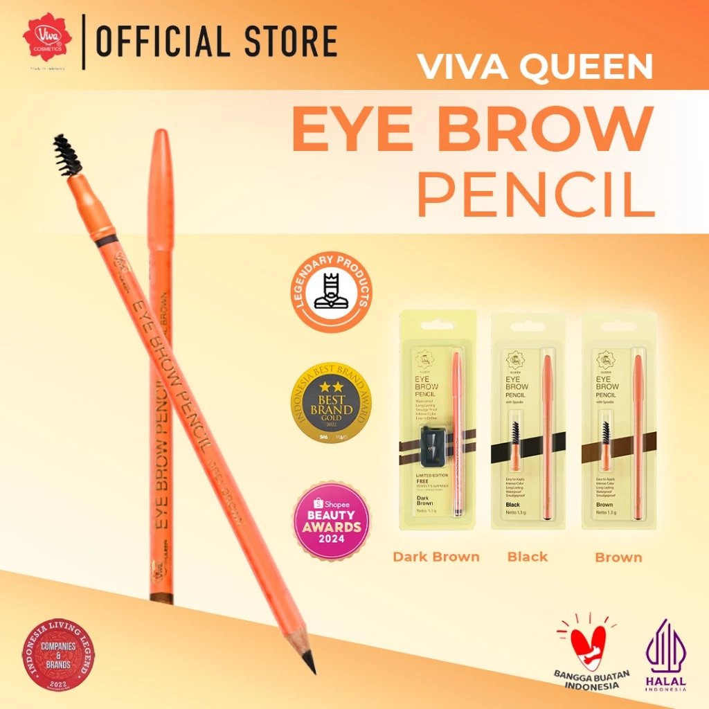 Pensil Alis Viva - Alis Viva Original Asli - Eyebrow - Pensil Alis - Pencil Alis Viva Black, Brown