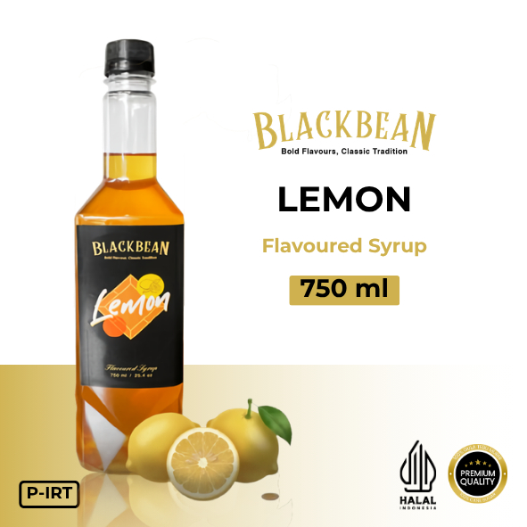 BLACKLBEAN - LEMON SYRUP PREMIUM 750ML / SIRUP LEMON PREMIUM / CITRUS SYRUP PREMIUM HALAL P-IRT