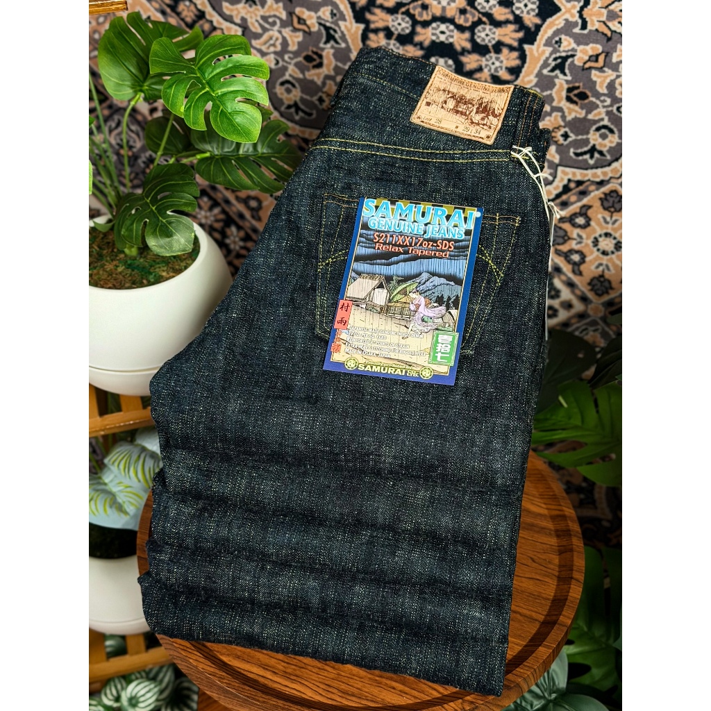 Samurai S211XX17oz-SDS 17oz “Murasame” Extra Slub Relax Tapered Jeans