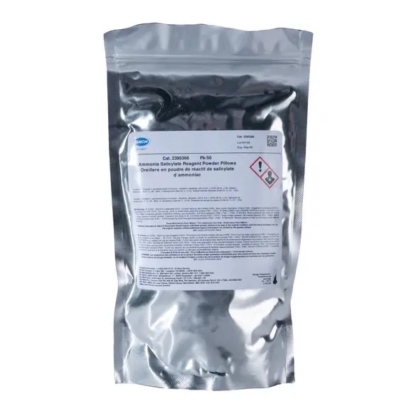 Hach 2395366 Ammonia Salicylate Reagent Powder Pillows 25mL 50pk