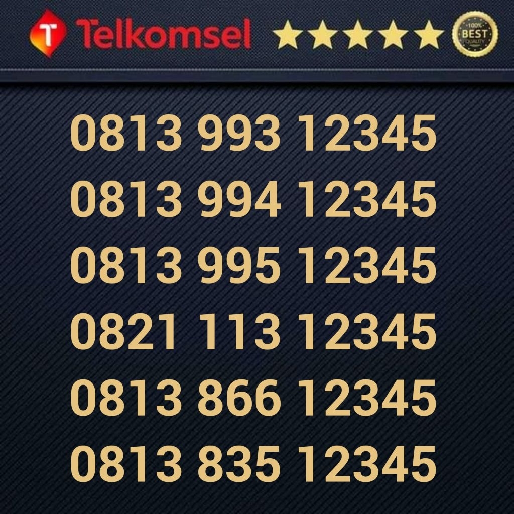 KARTU PERDANA NOMOR CANTIK TELKOMSEL SIMPATI - 08 12345 12345