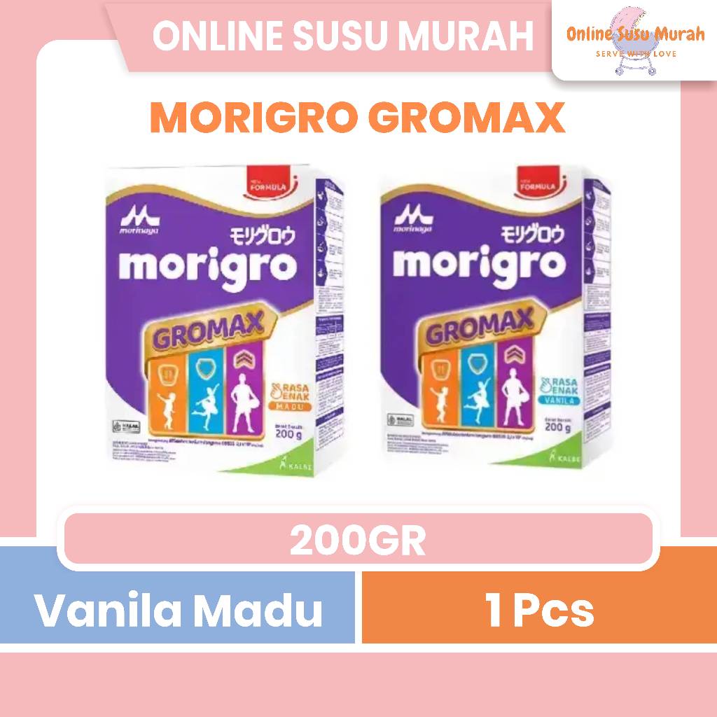MORIGRO GROWMAX VANILA MADU 200GR MORINAGA SUSU PENAMBAH BERAT BADAN KALORI TINGGI 200 GR SSKD