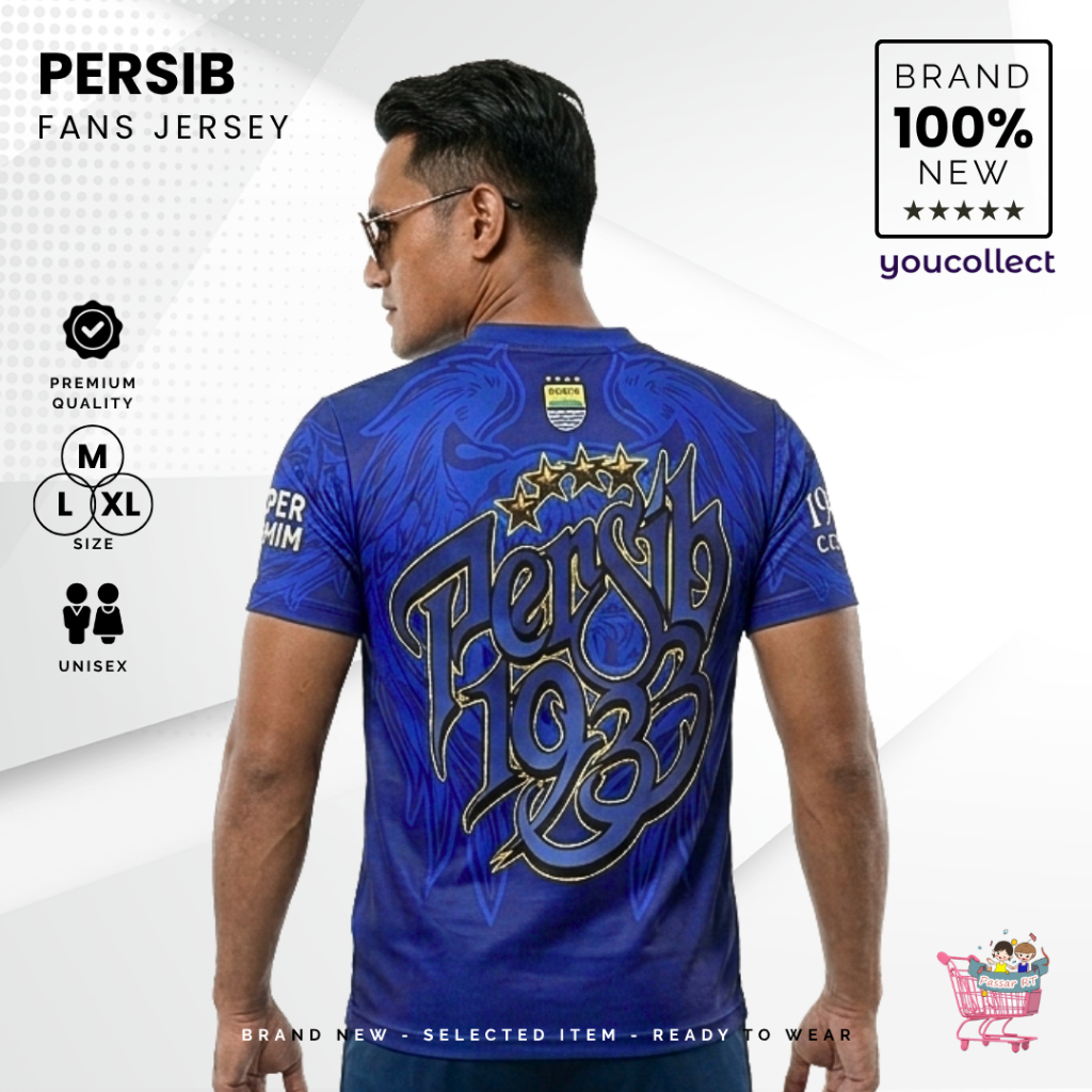 Jersey Persib Bandung Champion Blue Special Edition Fans Jersey Special Edition Juara Bahan Brazil 1