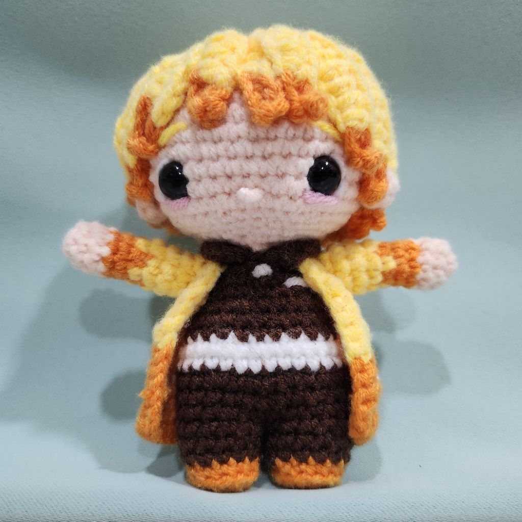 crochet doll demon slayer / boneka rajut kimetsu no yaiba 'zenitsu agatsuma'