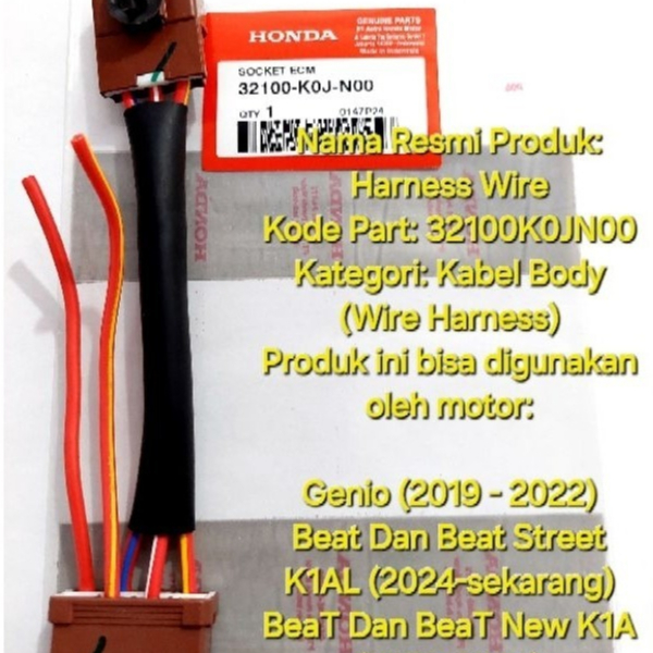 Socket Ecu Socket Ecm Genio Beat New