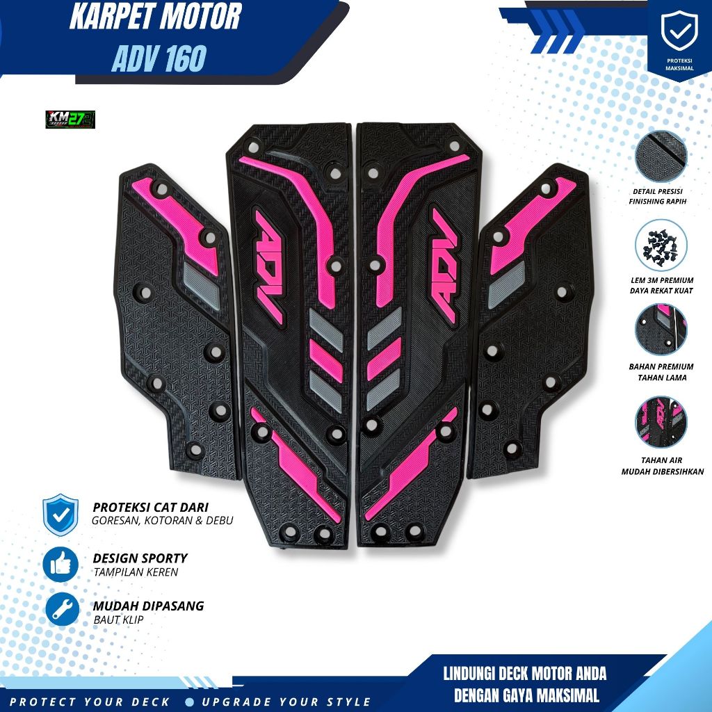KM272 Aksesoris Motor Adv 160  2022 sd 2026 / Karpet motor Adv 160 / Pijakan Motor Adv 160