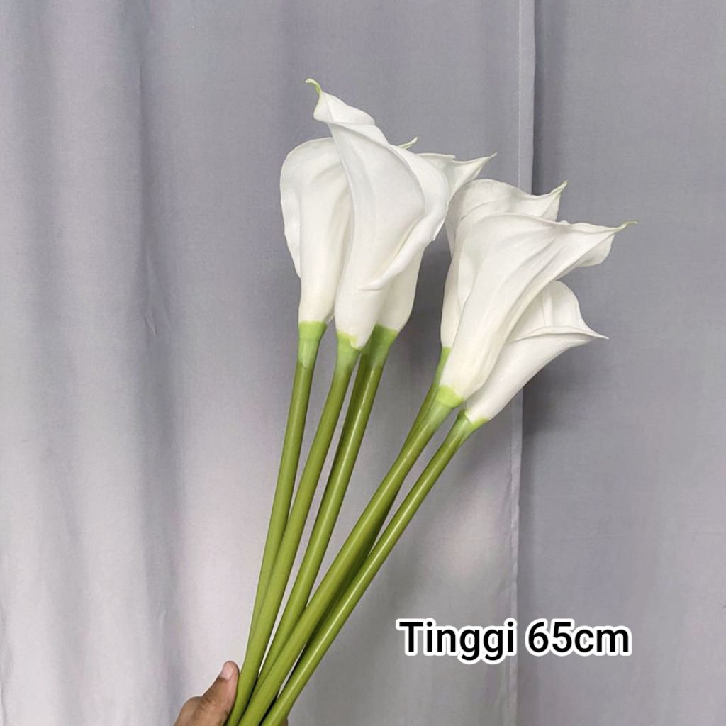 B034 Calla Lily Jumbo Besar 1 tangkai Latex Real touch bunga pesta pernikahan bunga hias plastik