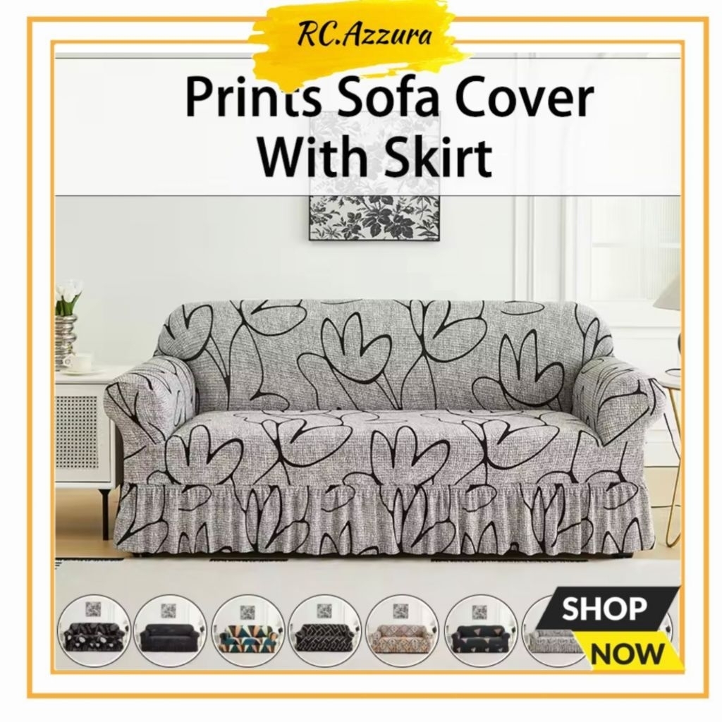 Cover Sofa 1 2 3 4 Seater Sarung Sofa Penutup Kain Sofa Elastic Bungkus Sofa Lembut
