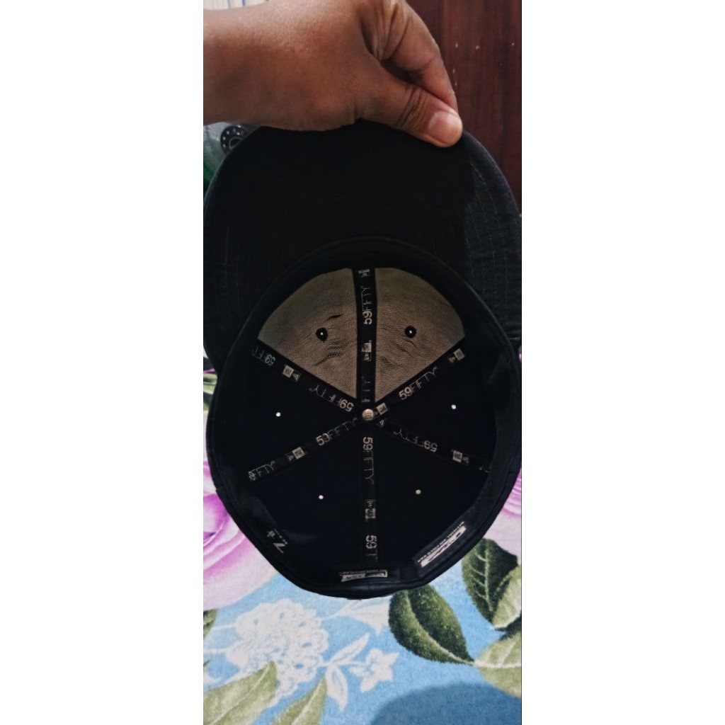 Topi new era 59fifty Boston hitam