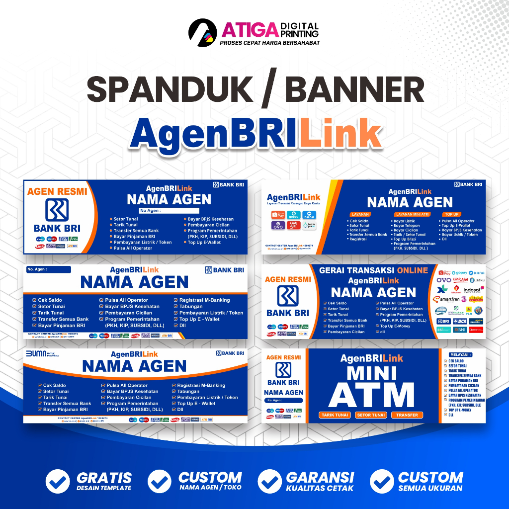 Spanduk Banner Agen Brilink | Spanduk Toko Brilik | Spanduk Konter Pulsa | Banner Agen Brilink