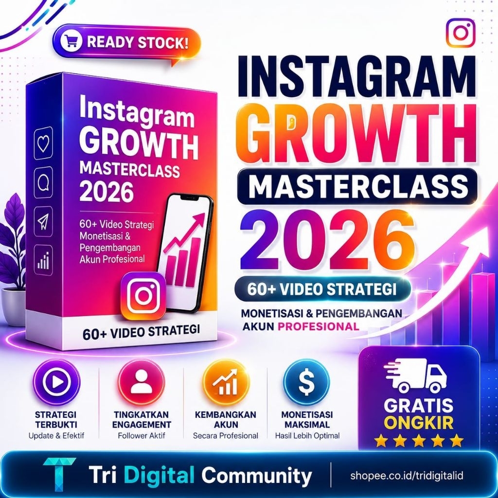 Instagram Growth Masterclass 2026 – 60+ Video Strategi Monetisasi & Pengembangan Akun Profesional