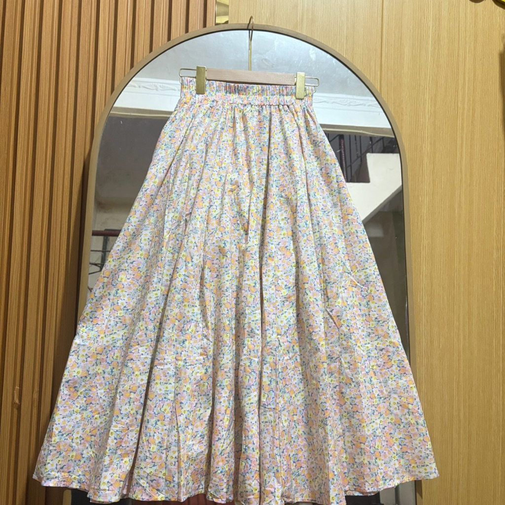 Rok Katun Motif Bunga | Kode 205 | Rok wanita