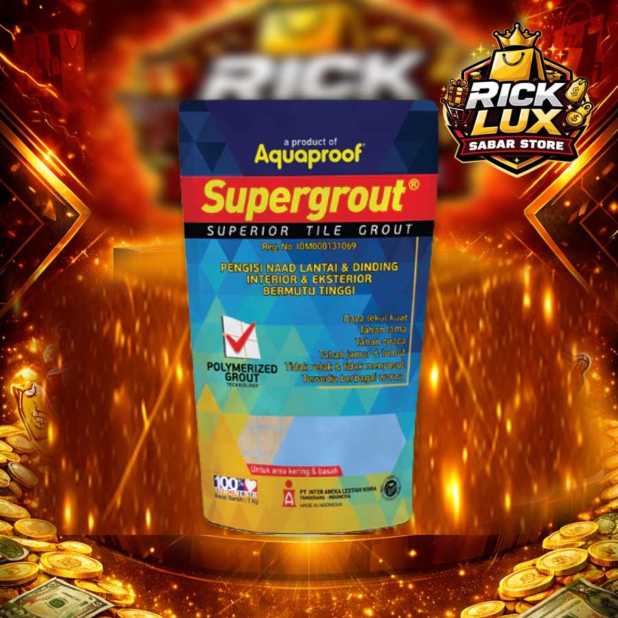 RIC Semen Nat Pengisi Naad Keramik SUPERGROUT Aquaproof Tile Grout Oker AM