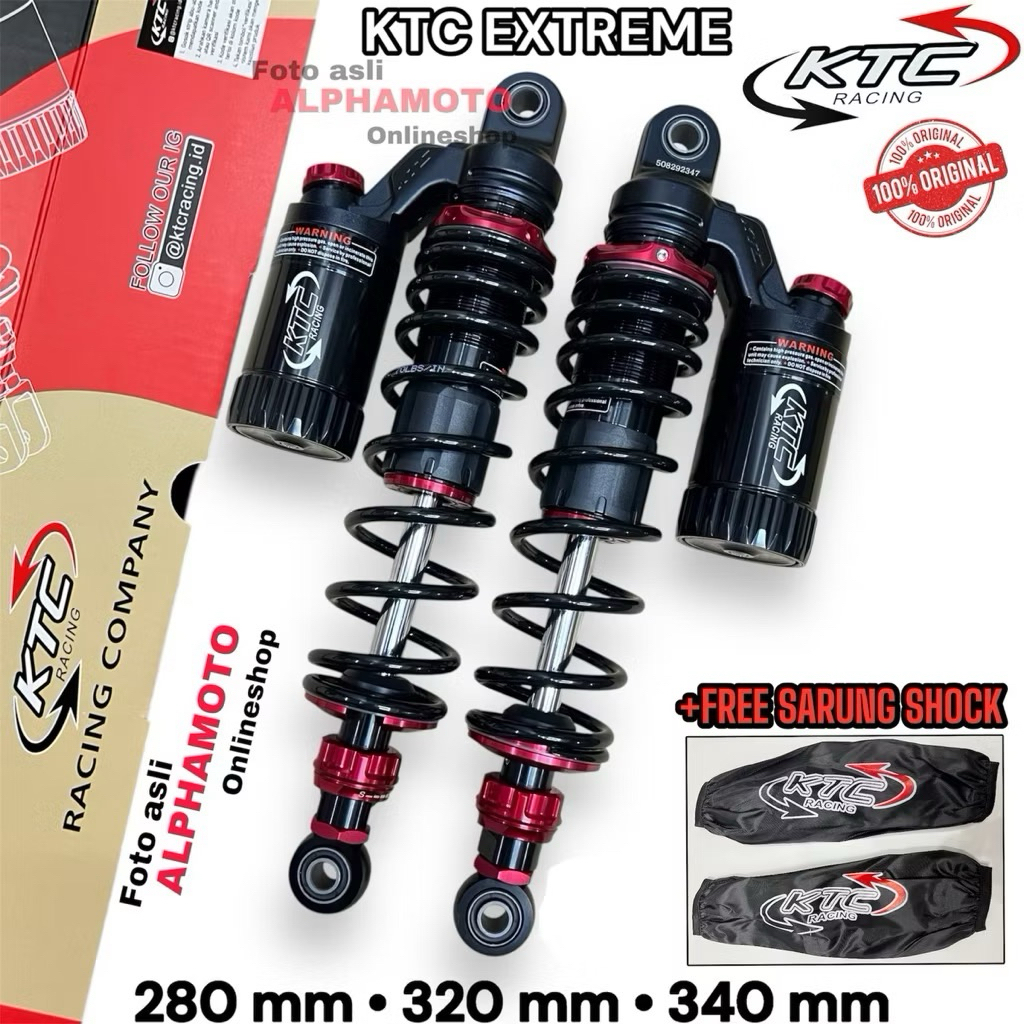 Shock original KTC Extreme shockbreker belakang 280 320 e340 Rx king Tiger cb w175 jupiter z vega Fi