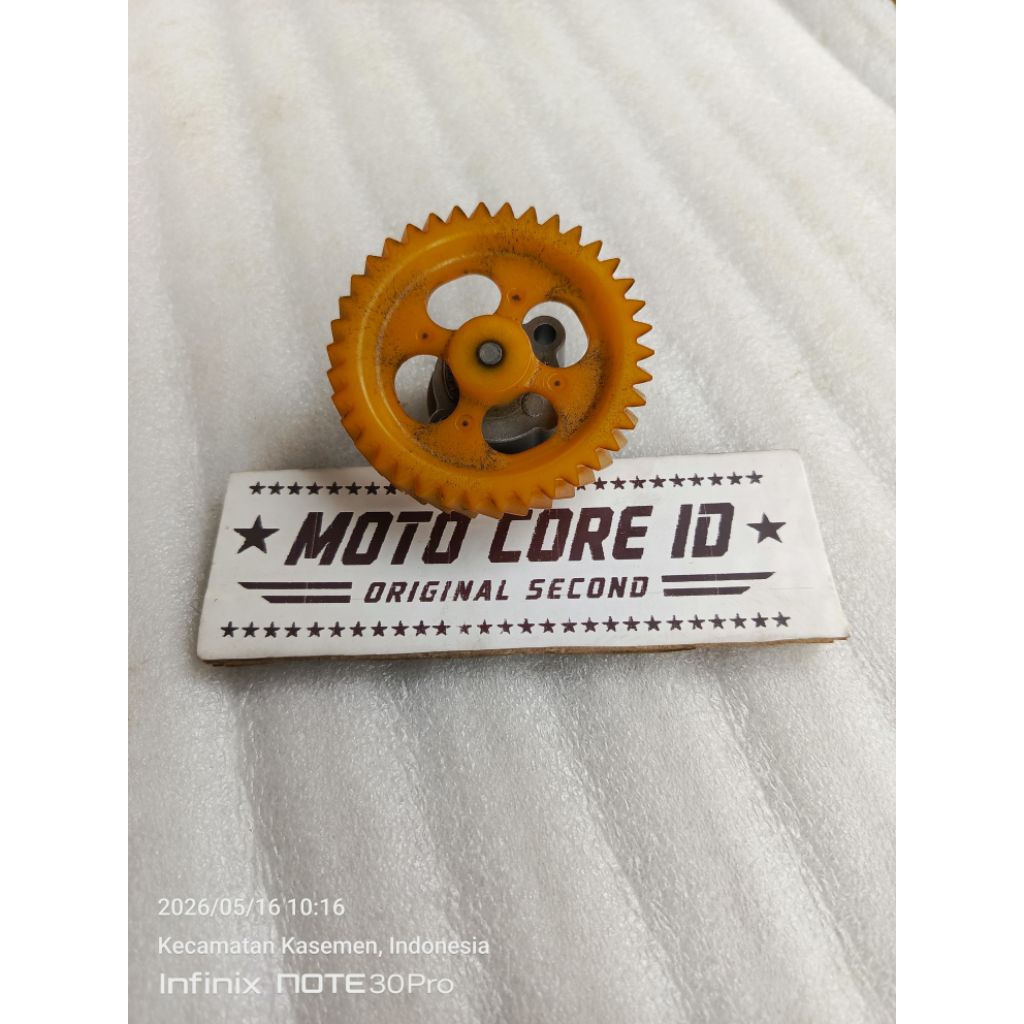 GEAR POMPA OLI BYSON KARBU KODE 45P GIR OIL PUMP ASSY YAMAHA BYSON OLD ORIGINAL SECOND SUDAH BERSIH