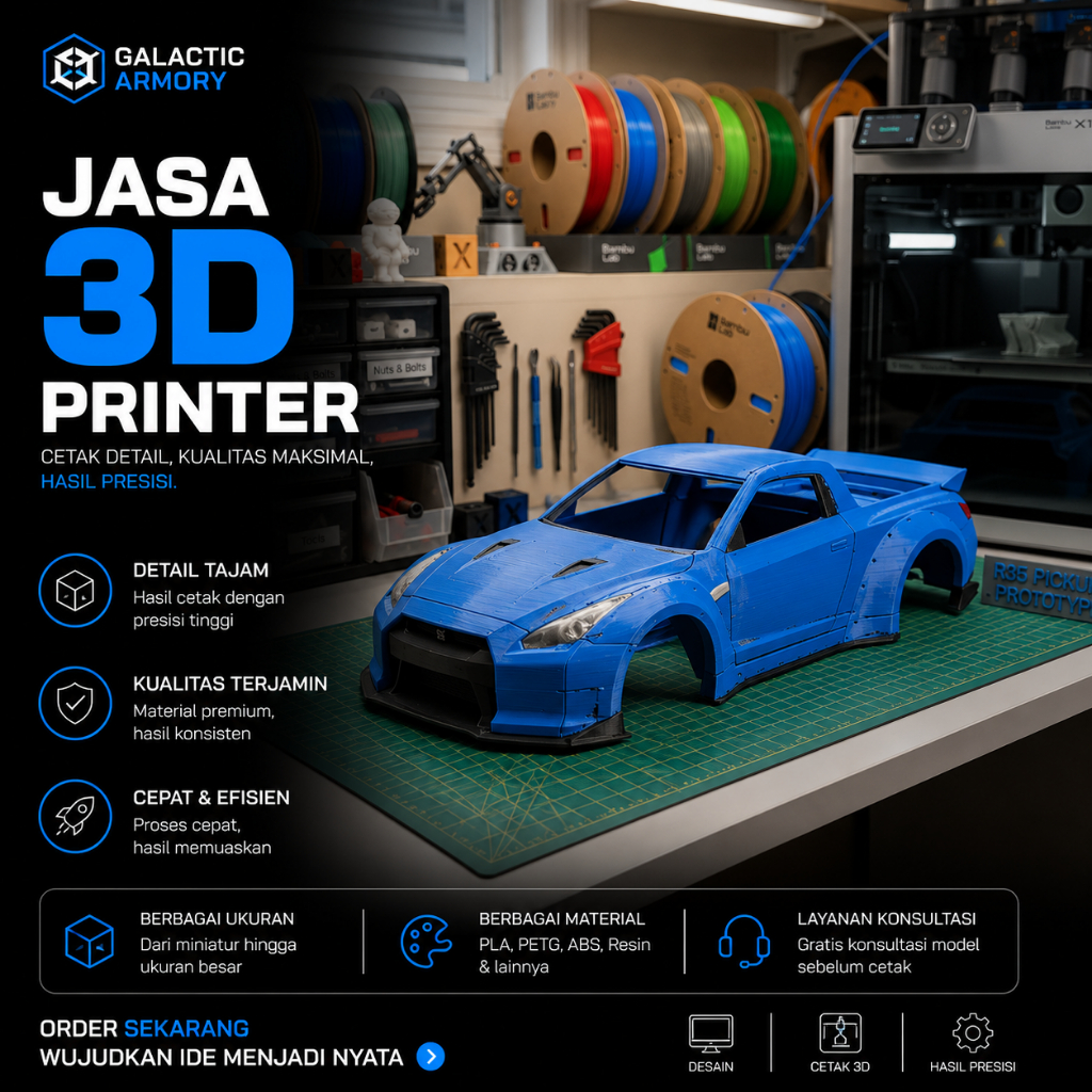 [JASA 3D PRINTER] Jasa 3D Printer |  Print 3D Custom | Cetak 3D Action Figure | 3D Model | 3D Printi