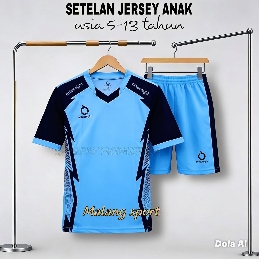 Stelan jersy bola anak baju bola futsal voli SSB junior putra putri seet baju celana terbaru