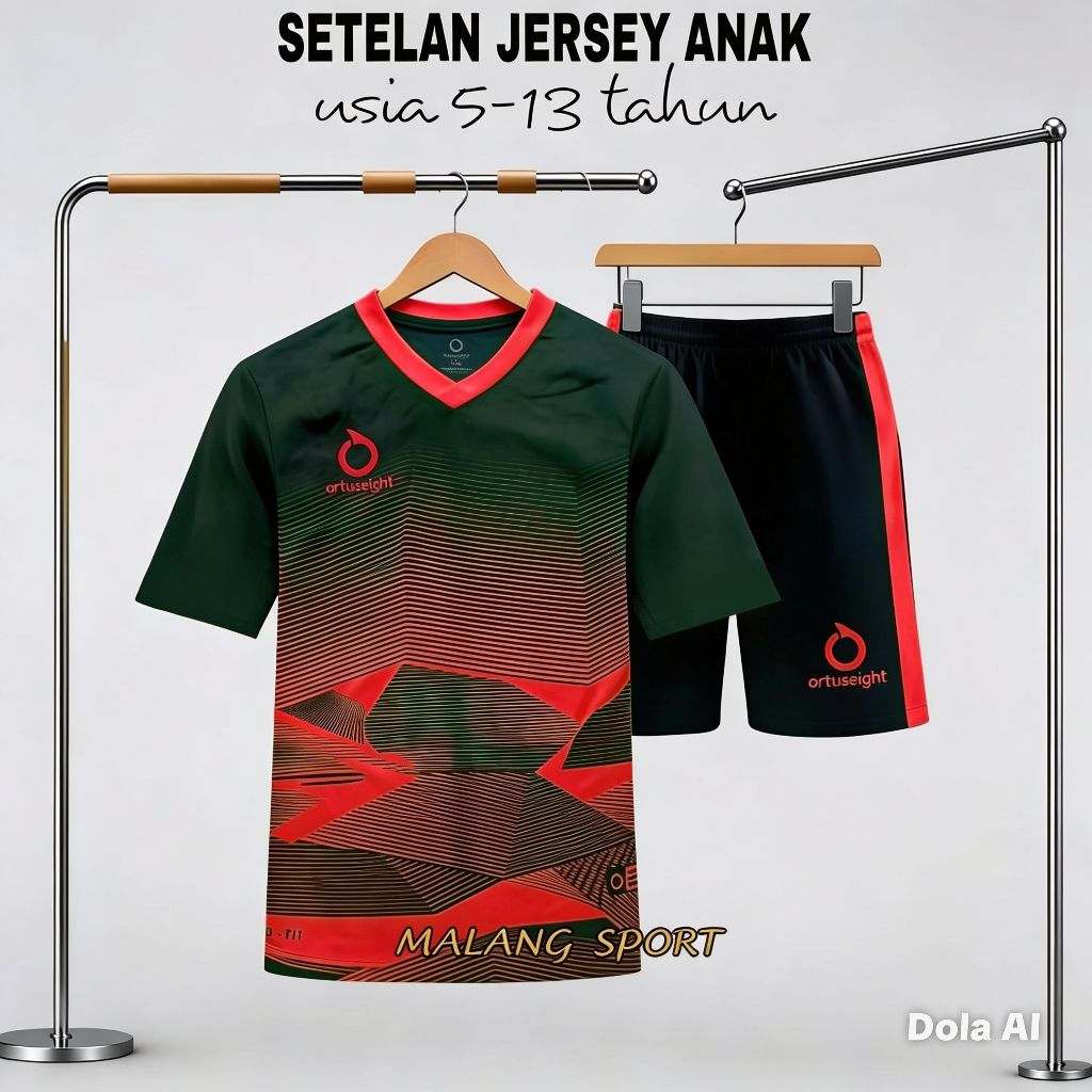 Terbaru stelan jersy bola anak baju bola futsal Voli SSB junior putra putri seet baju celana