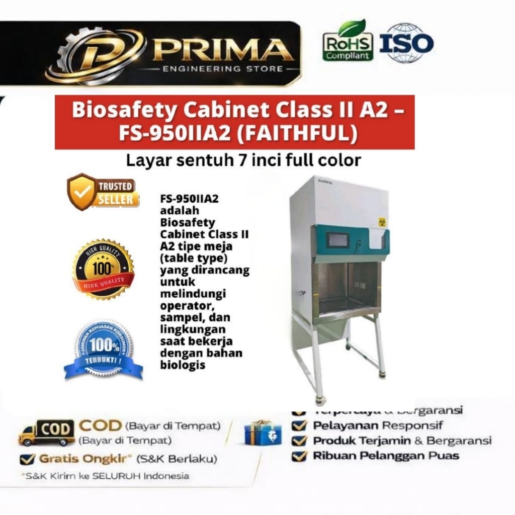 Biosafety Cabinet Class II A2 | BSC Class 2 FS-950IIA2 FAITHFUL