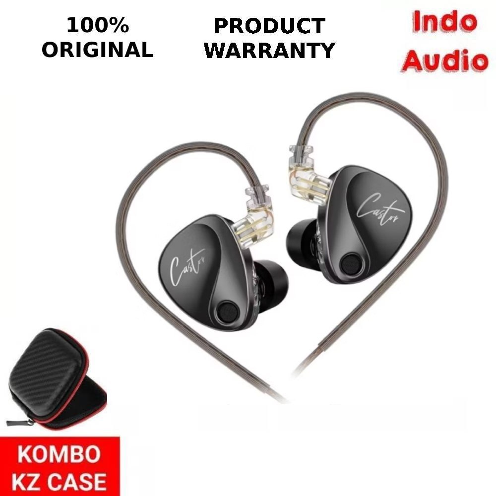 KZ Castor Bass Boost Version In Ear Monitor IEM Gaming Live Music Stage Earphone KZ Castor Driver Sa