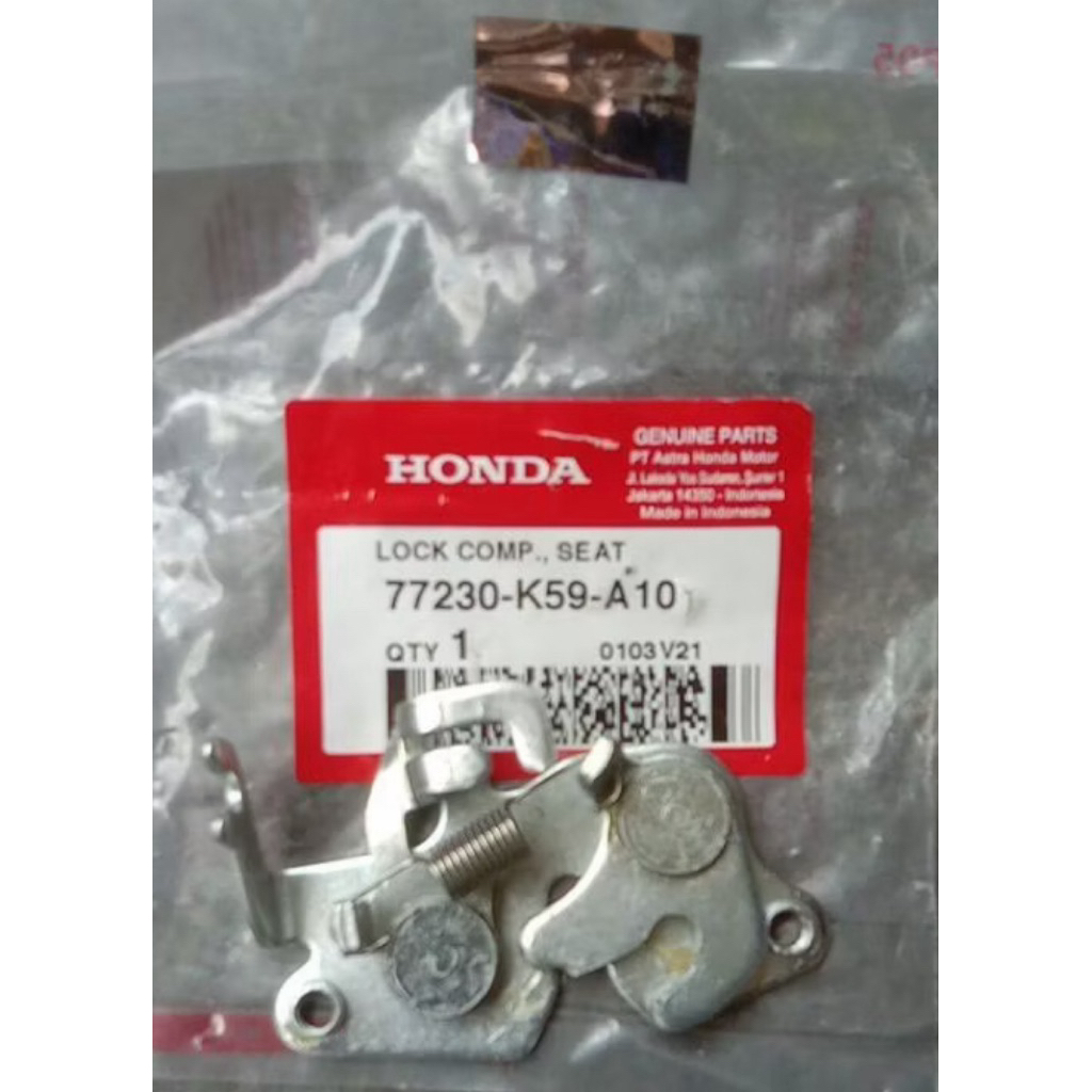 77230K59A10 lock comp seat dudukan kunci jok beat deluxe street vario genio