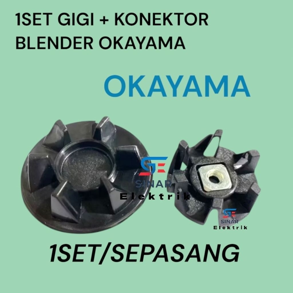 1SET GEAR GIGI + KONEKTOR MESIN UNTUK BLENDER OKAYAMA OK-355