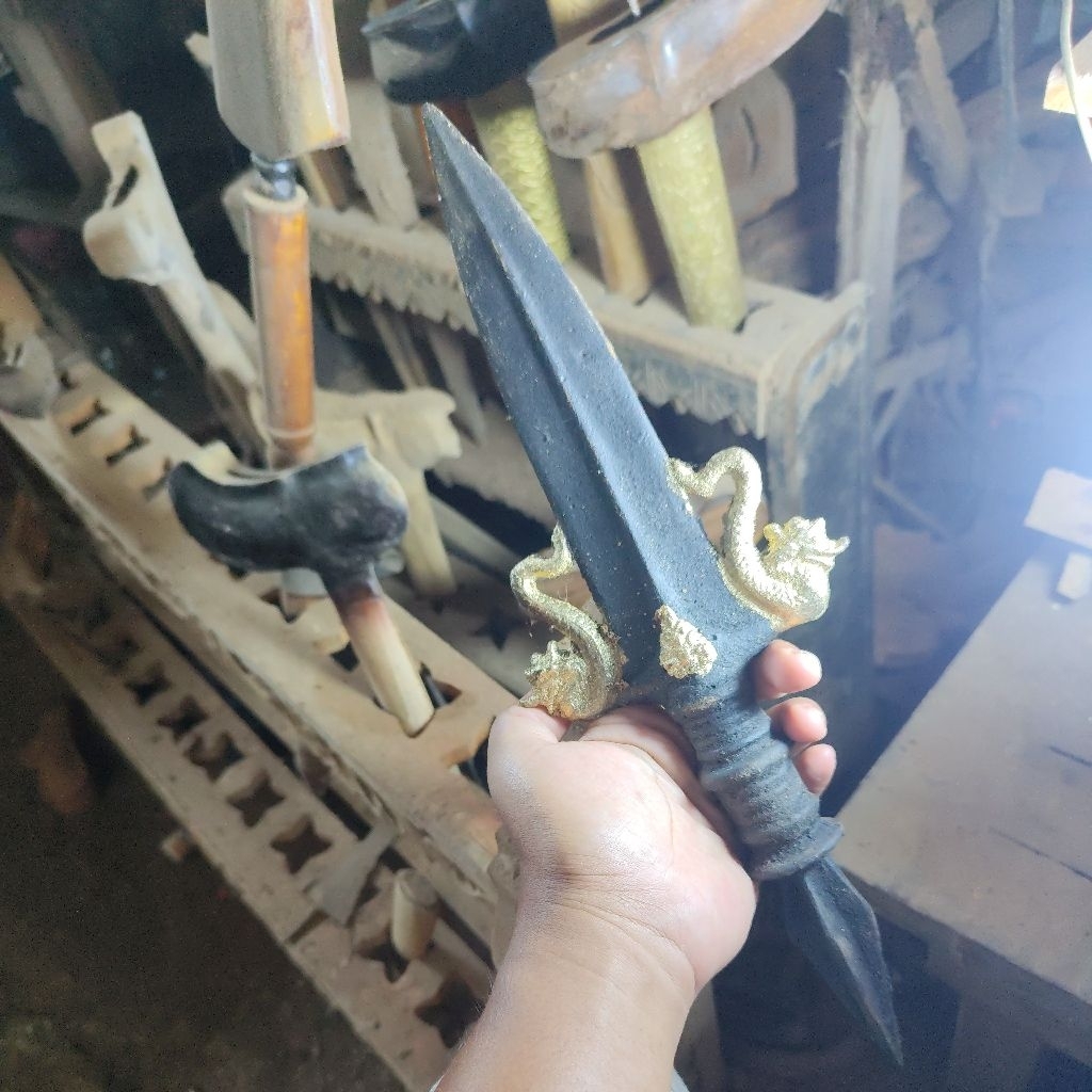 kadga naga emas sungkem bkn keris tmbak pdang