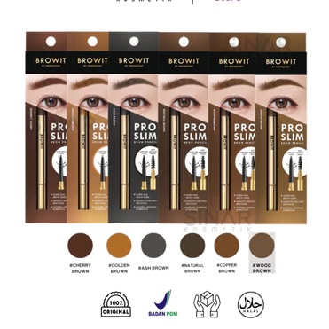 Browit Pro Slim Eyebrow Pencil - Pensil Alis Waterproof