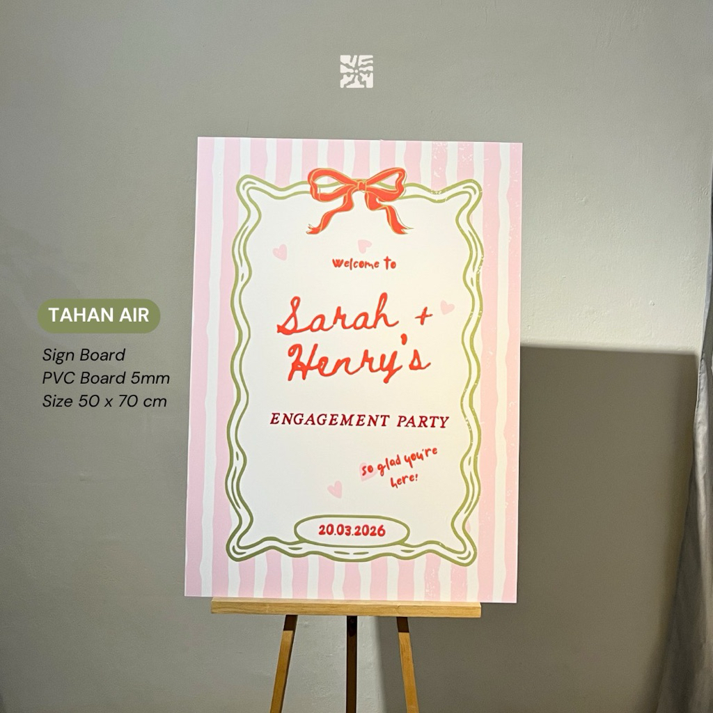 Custom Wedding Sign | Welcome Sign Wedding | Papan Dekorasi Wedding Engagement