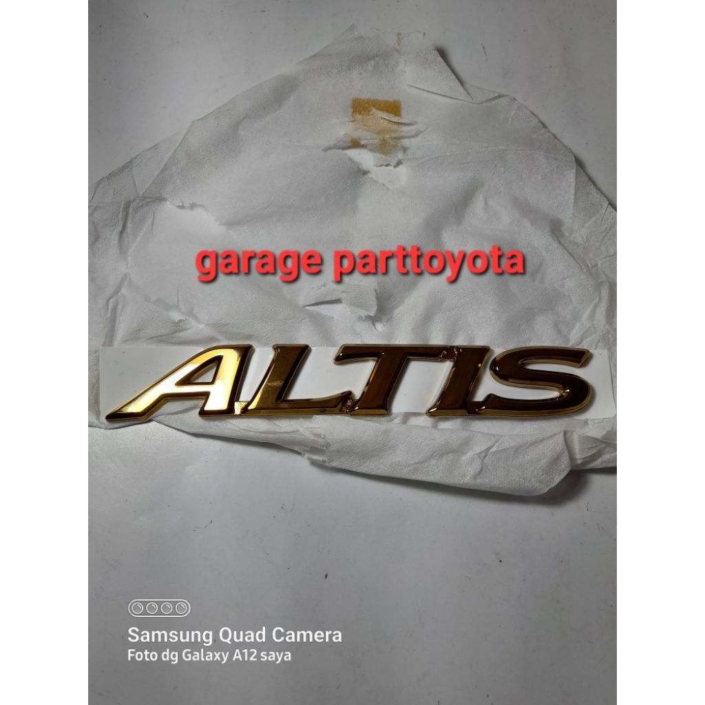 Emblem Bagasi Corolla Altis 2005-2018 Original