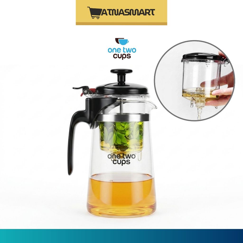 Teko Teh Kaca Saringan Tahan Panas Infuser Teapot 350ml/500ml/700ml