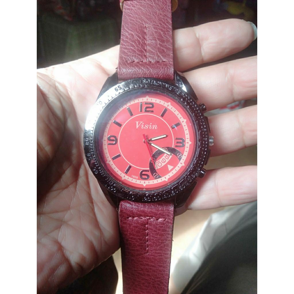 Jam tangan visin pria warna merah big size