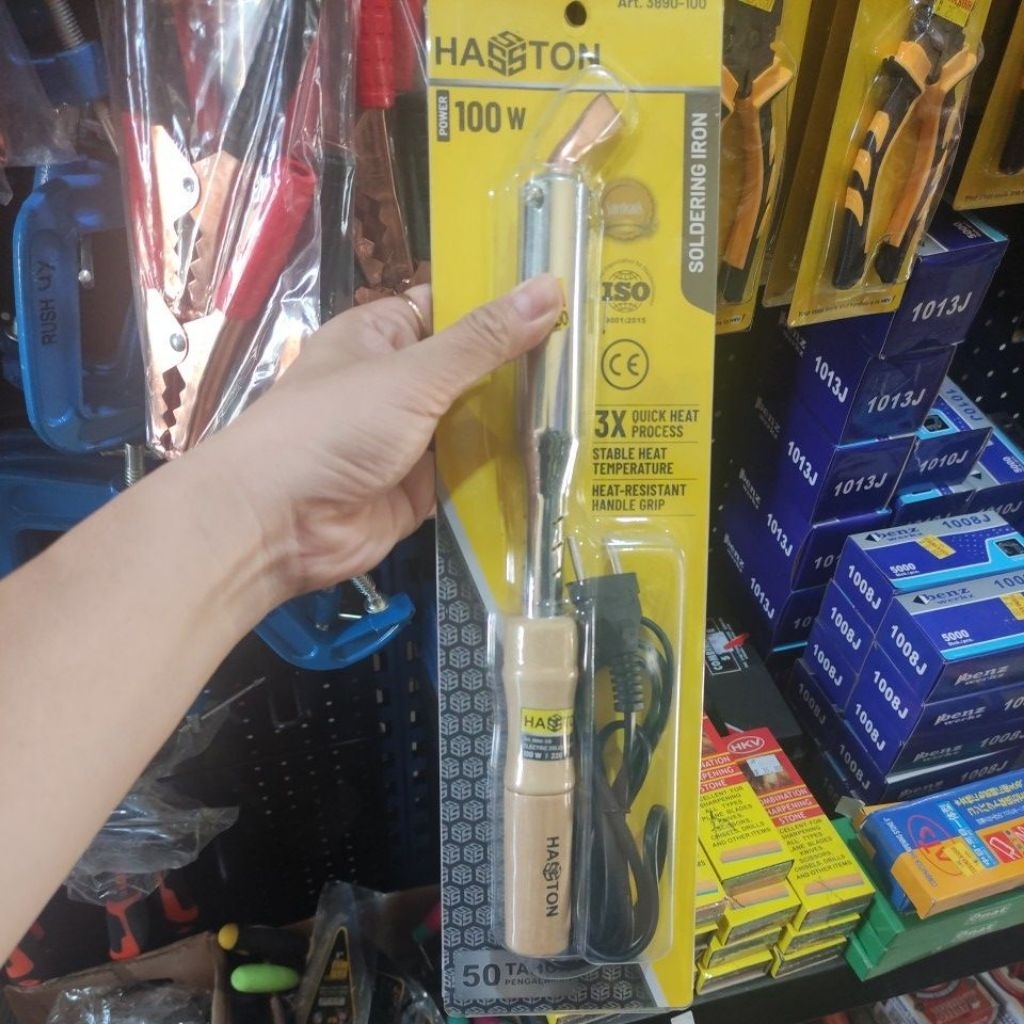 Solder Listrik Solder Soldier Listrik 100 watt hasston Berkualitas/ solderan kapal 100watt hasston /