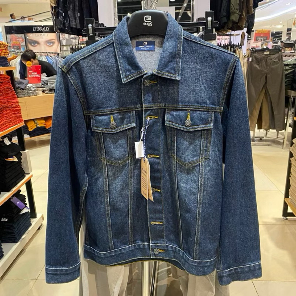 EMBA - Jaket Pria Brand EMBA Jeans Garment Wash - Sisa Stok Mall