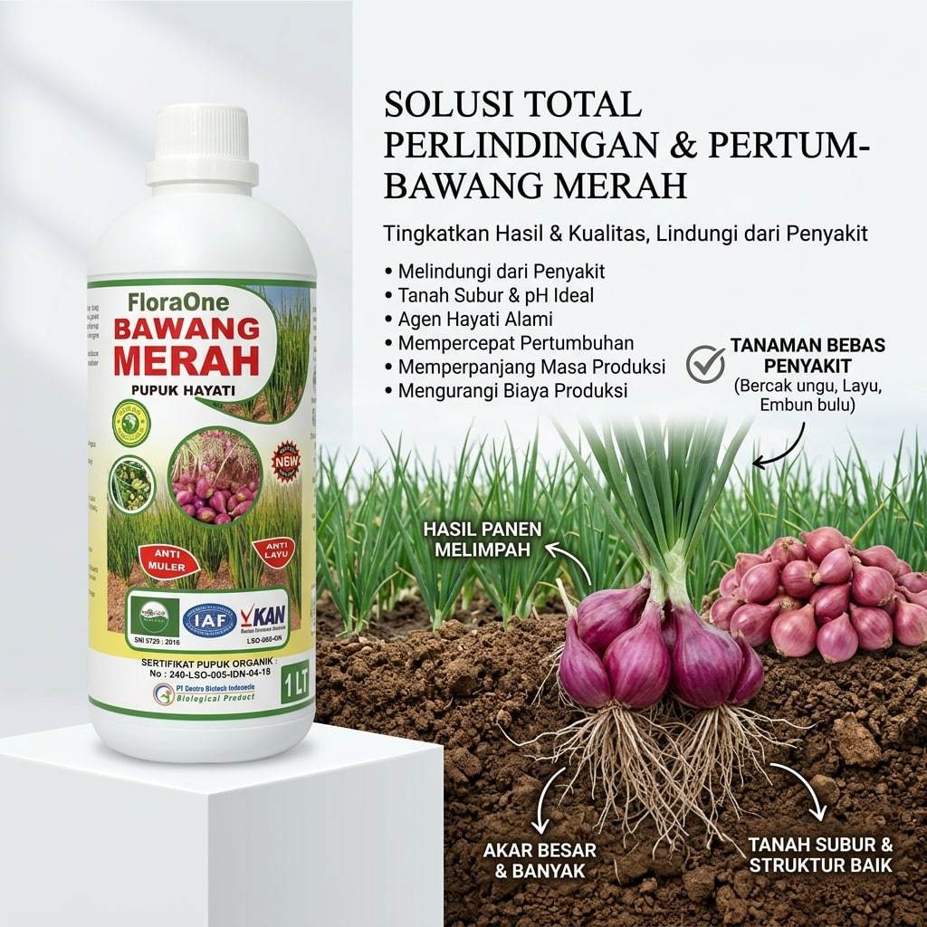 Pupuk Fungisida Bawang Merah, Obat Bawang Merah Daun Layu